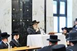 כ"ק אדמו"ר מסאטמאר שליט"א ביי ר"ח שחרית, הלל און לחיים אין ישיבה קטנה סניף דברי חיים