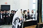 כ"ק אדמו"ר מסאטמאר שליט"א ביי ר"ח שחרית, הלל און לחיים אין ישיבה קטנה סניף דברי חיים