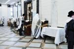 כ"ק אדמו"ר מסאטמאר שליט"א ביי ר"ח שחרית, הלל און לחיים אין ישיבה קטנה סניף דברי חיים