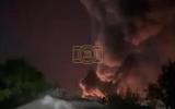 Main image for א פייער ביי רוסישע באן נאך וואס א אוקריינא דראון אטאקע האט געצילט א מילטערישע באן 2#