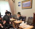 באזוך פון כ"ק אדמו"ר מסאטמאר שליט"א אין לעיקוואד לרגל די מעמד קביעת מזוזה אין נייעם סאטמארע פלייש געשעפט 