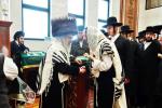 כ"ק אדמו"ר מסאטמאר שליט"א ביי א ברית פון א אור אייניקל אין ביהמ"ד אהל פיגא 