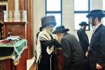 כ"ק אדמו"ר מסאטמאר שליט"א ביי א ברית פון א אור אייניקל אין ביהמ"ד אהל פיגא 