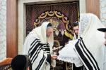 כ"ק אדמו"ר מסאטמאר שליט"א ביי א ברית פון א אור אייניקל אין ביהמ"ד אהל פיגא 