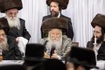 כ"ק אדמו"ר מבאבוב שליט"א ביי מסיבת מלוה מלכה מיט בחורי שיעור ד' און העכער
