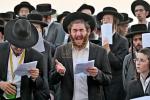 מחאה קעגן גזירת הגיוס בראשות כ"ק רבני יישוב הישן שליט"א 
