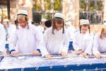 אייגנארטיגע געלונגענע תימן'ע טאג אין מחנה ילדים סאטמאר בארא פארק דורך די ראש המדריכים הרב שלום מייזליש און הרב יוסף מאיר מייזליש‎