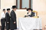 כ"ק אדמו"ר מצאנז שליט"א נעמט אויף קהל חסידיו אין ביתר לקראת ימים הנוראים