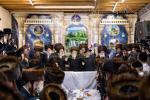 כ"ק אדמו"ר מסערדאהעלי שליט"א ביים עריכת שלחן הטהור שמחת בית השואבה חול המועד סוכות. 