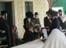 מעמד הנחת תפילין ושמחת החאלאקא ומסיבות לחיים פאר נכדי הגה"צ ראש ישיבת סאטמאר בני ברק שליט"א ביים עלטער זיידן כ"ק אדמו"ר מוויזניץ שליט"א אין מושב אורה