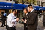 פולע גאלעריע פונעם גרויסארטיגן פראטעסט אין מאנהעטן קעגן די גזירת הגיוס 