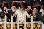 גרויסארטיגע מעמד סיום כתיבת ספר תורה פון כ"ק אדמו"ר מסאטמאר שליט"א בשילוב מיטן שלחן הטהור לרגל ל"ג בעומר 