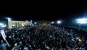 ערשטע בילדער: מעמד הדלקה רבתי בחצר הקודש סאטמאר מאנסי 