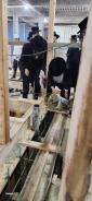 מעמד יציקת הבורות ומסיבת לחיים פארן מקוה טהרה החדש בילא פיגא דקהל יטב לב ד'סאטמאר שכונת סאוט אכט נדבת הנגיד ר' יקותיאל דוד אהרן ווייס מראשי קהילת סאטמאר
