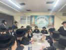 מעמד יציקת הבורות ומסיבת לחיים פארן מקוה טהרה החדש בילא פיגא דקהל יטב לב ד'סאטמאר שכונת סאוט אכט נדבת הנגיד ר' יקותיאל דוד אהרן ווייס מראשי קהילת סאטמאר