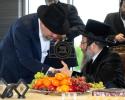 מעמד תפילת השל"ה ערב ר"ח סיון בראשות כ"ק אדמו"ר מסקולען שליט"א פון לעיקוואד מיט די נגידים פון מוסדות חסד לאברהם