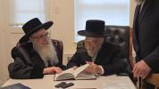 כ"ק אדמו"ר מצאנז קלויזנבורג שליט"א בביקור אצל כ"ק אדמו"ר מליסקא שליט"א