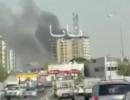 א מעכטיגע ריזיגע פייער האט ארומגענומען דעם פיל-שטאקיגן "פלאזא האטעל" אין ערביל, איראק.