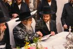 כ"ק אדמו"ר מסאטמאר שליט"א אין מאנטריאל ביי חתימות שטרות ביי הרבני הנכבד ר' ברוך אבערלענדער הי"ו
