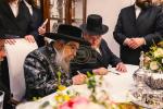כ"ק אדמו"ר מסאטמאר שליט"א אין מאנטריאל ביי חתימות שטרות ביי הרבני הנכבד ר' ברוך אבערלענדער הי"ו