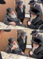 הגרא"ד דונער ראב"ד לאנדאן וואס איז אנגעקומען צו א מעמד חליצה אין אנטווערפן, באזוכט גדולי ישראל, און ביים מעמד חליצה.