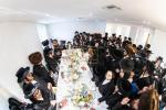 חגיגת הכנסת ספר תורה  להיכל ישיבת עסק התורה  ע"י הרבני הנגיד הרה"ח רבי יואל פליישמאן שליט"א פטרון הישיבה ונדבן הספר  בהשתתפות אדמור"י ורבני העיר שליט"א, מרביצי תורה ותלמידי הישיבה