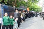 חגיגת הכנסת ספר תורה  להיכל ישיבת עסק התורה  ע"י הרבני הנגיד הרה"ח רבי יואל פליישמאן שליט"א פטרון הישיבה ונדבן הספר  בהשתתפות אדמור"י ורבני העיר שליט"א, מרביצי תורה ותלמידי הישיבה