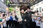 חגיגת הכנסת ספר תורה  להיכל ישיבת עסק התורה  ע"י הרבני הנגיד הרה"ח רבי יואל פליישמאן שליט"א פטרון הישיבה ונדבן הספר  בהשתתפות אדמור"י ורבני העיר שליט"א, מרביצי תורה ותלמידי הישיבה