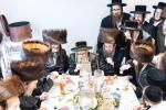 חגיגת הכנסת ספר תורה  להיכל ישיבת עסק התורה  ע"י הרבני הנגיד הרה"ח רבי יואל פליישמאן שליט"א פטרון הישיבה ונדבן הספר  בהשתתפות אדמור"י ורבני העיר שליט"א, מרביצי תורה ותלמידי הישיבה