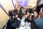חגיגת הכנסת ספר תורה  להיכל ישיבת עסק התורה  ע"י הרבני הנגיד הרה"ח רבי יואל פליישמאן שליט"א פטרון הישיבה ונדבן הספר  בהשתתפות אדמור"י ורבני העיר שליט"א, מרביצי תורה ותלמידי הישיבה