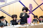 חגיגת הכנסת ספר תורה  להיכל ישיבת עסק התורה  ע"י הרבני הנגיד הרה"ח רבי יואל פליישמאן שליט"א פטרון הישיבה ונדבן הספר  בהשתתפות אדמור"י ורבני העיר שליט"א, מרביצי תורה ותלמידי הישיבה