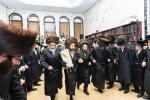 חגיגת הכנסת ספר תורה  להיכל ישיבת עסק התורה  ע"י הרבני הנגיד הרה"ח רבי יואל פליישמאן שליט"א פטרון הישיבה ונדבן הספר  בהשתתפות אדמור"י ורבני העיר שליט"א, מרביצי תורה ותלמידי הישיבה