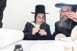 חגיגת הכנסת ספר תורה  להיכל ישיבת עסק התורה  ע"י הרבני הנגיד הרה"ח רבי יואל פליישמאן שליט"א פטרון הישיבה ונדבן הספר  בהשתתפות אדמור"י ורבני העיר שליט"א, מרביצי תורה ותלמידי הישיבה