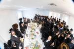 חגיגת הכנסת ספר תורה  להיכל ישיבת עסק התורה  ע"י הרבני הנגיד הרה"ח רבי יואל פליישמאן שליט"א פטרון הישיבה ונדבן הספר  בהשתתפות אדמור"י ורבני העיר שליט"א, מרביצי תורה ותלמידי הישיבה