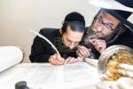 חגיגת הכנסת ספר תורה  להיכל ישיבת עסק התורה  ע"י הרבני הנגיד הרה"ח רבי יואל פליישמאן שליט"א פטרון הישיבה ונדבן הספר  בהשתתפות אדמור"י ורבני העיר שליט"א, מרביצי תורה ותלמידי הישיבה