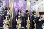 חגיגת הכנסת ספר תורה  להיכל ישיבת עסק התורה  ע"י הרבני הנגיד הרה"ח רבי יואל פליישמאן שליט"א פטרון הישיבה ונדבן הספר  בהשתתפות אדמור"י ורבני העיר שליט"א, מרביצי תורה ותלמידי הישיבה