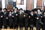 חגיגת הכנסת ספר תורה  להיכל ישיבת עסק התורה  ע"י הרבני הנגיד הרה"ח רבי יואל פליישמאן שליט"א פטרון הישיבה ונדבן הספר  בהשתתפות אדמור"י ורבני העיר שליט"א, מרביצי תורה ותלמידי הישיבה