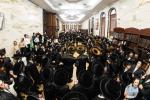 חגיגת הכנסת ספר תורה  להיכל ישיבת עסק התורה  ע"י הרבני הנגיד הרה"ח רבי יואל פליישמאן שליט"א פטרון הישיבה ונדבן הספר  בהשתתפות אדמור"י ורבני העיר שליט"א, מרביצי תורה ותלמידי הישיבה