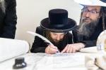 חגיגת הכנסת ספר תורה  להיכל ישיבת עסק התורה  ע"י הרבני הנגיד הרה"ח רבי יואל פליישמאן שליט"א פטרון הישיבה ונדבן הספר  בהשתתפות אדמור"י ורבני העיר שליט"א, מרביצי תורה ותלמידי הישיבה