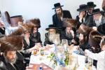 חגיגת הכנסת ספר תורה  להיכל ישיבת עסק התורה  ע"י הרבני הנגיד הרה"ח רבי יואל פליישמאן שליט"א פטרון הישיבה ונדבן הספר  בהשתתפות אדמור"י ורבני העיר שליט"א, מרביצי תורה ותלמידי הישיבה