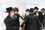 חגיגת הכנסת ספר תורה  להיכל ישיבת עסק התורה  ע"י הרבני הנגיד הרה"ח רבי יואל פליישמאן שליט"א פטרון הישיבה ונדבן הספר  בהשתתפות אדמור"י ורבני העיר שליט"א, מרביצי תורה ותלמידי הישיבה