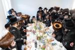 חגיגת הכנסת ספר תורה  להיכל ישיבת עסק התורה  ע"י הרבני הנגיד הרה"ח רבי יואל פליישמאן שליט"א פטרון הישיבה ונדבן הספר  בהשתתפות אדמור"י ורבני העיר שליט"א, מרביצי תורה ותלמידי הישיבה