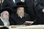 הרה"ק רבי יעקב מאיר שעכטער שליט"א ביים סעודת הילולא פון גאב"ד ירושלים בעל שערי טוביה זצוק"ל