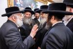   כ"ק אדמו"ר מסאטמאר שליט"א ביים לחיים בבית הרבני הנגיד ר' חיים מרדכי אינזליכט הי"ו לרגל קנין זכות של שער העזרת נשים אין היכל בית המדרש הגדול וויליאמסבורג פון 500 טויזנט דאלער 