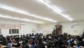 הגה"צ ראש ישיבת יודעי בינה מונקאטש שליט"א טרעט אויף פאר די תלמידים אין מחנה חיים ושלום מונקאטש
