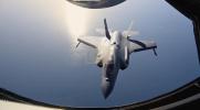 Main image for אמעריקאנער לופט מאכט אין אקציע: אן F-35A פליגער באקומט א קריטישע 'מיד-עיר ריפועלינג' העכערן מיטל מזרח.