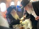 כ"ק אדמו"ר מצאנז קלויזענבורג שליט"א אויף א קורצע באזוך אין ארה"ק.