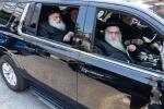כ"ק אדמו"ר מצאנז קלויזענבורג שליט"א אויף א קורצע באזוך אין ארה"ק.