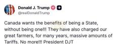 Main image for טראמפ צו קאנאדע: "איר ווילט די בענעפיטן פון זיין א סטעיט, אן זיין איינס!"
