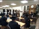 עצרת הספד ככלות השבעה פון כ"ק אדמו"ר מבית שמואל צבי ספינקא זצ"ל אין ביהמ"ד זכרון צבי ספינקא אין קרית יואל.